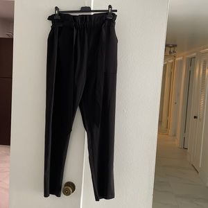 Silk- like trousers with elastic waistband